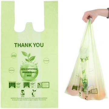 Eco-Friendly Biodegradable Compostable Grocery Trash Bags - Large with Draw Tape