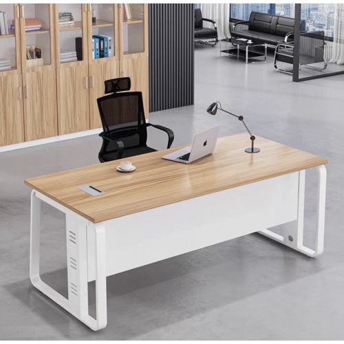 Mesa de escritório moderna com armário de armazenamento