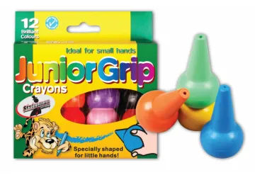 12PC WAX CRAYONS FOR FINGER