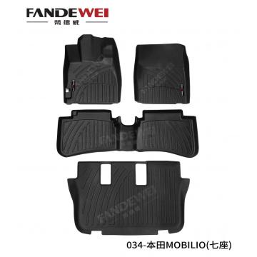 Rubber car carpet for HONDA MOBILIO(7 SEATS)