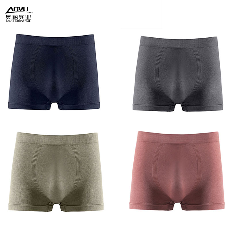 Masculino de moda atacadista boxers sem costura boxers respiráveis