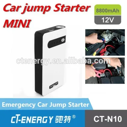 mini type powerizer jump starter/ rechargeable car jump starter 8800mah 12v