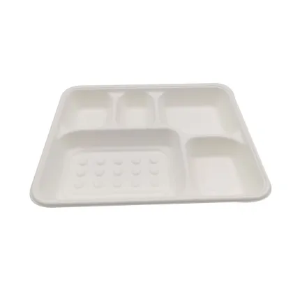Disposable Restaurant Serving 5-section Meal Trays