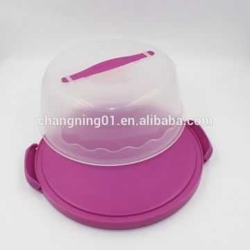 PP Round Cake Box, Plastic Cake Carrier Container