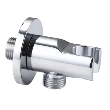 Chrome Brass Wall-Mounted Union Supply Elbow for Concealed Showers