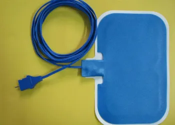 Bi-polar Surgical Grounding Pad / Esu Grounding Pad For Adult With Cable, Oem Blue Grounding Pad