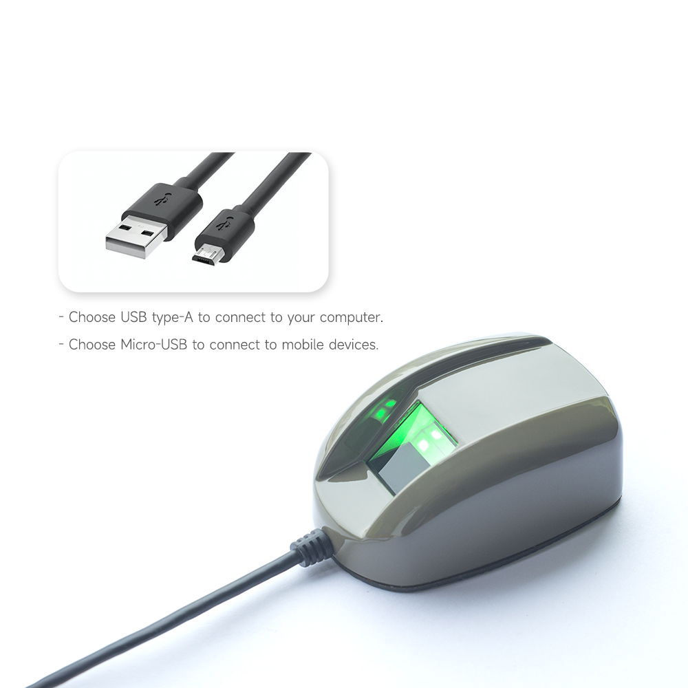 Scanner biométrique d'empreintes digitales USB portable optique