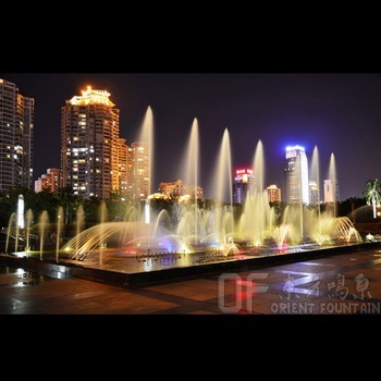 Hotel pool Music dancing fountain RGB lights