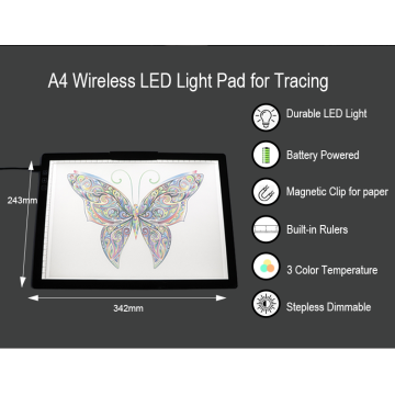 JSK A4 LED Tracing Pad Light Box Kopiering av ritbrädan