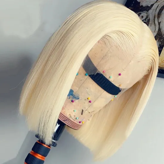 Good Quality Lace Frontal Bob Wig Brazilian Human Hair Straight Bob Double Drawn 13*4 Lace Front Short Bob Wig Mink Human Hair