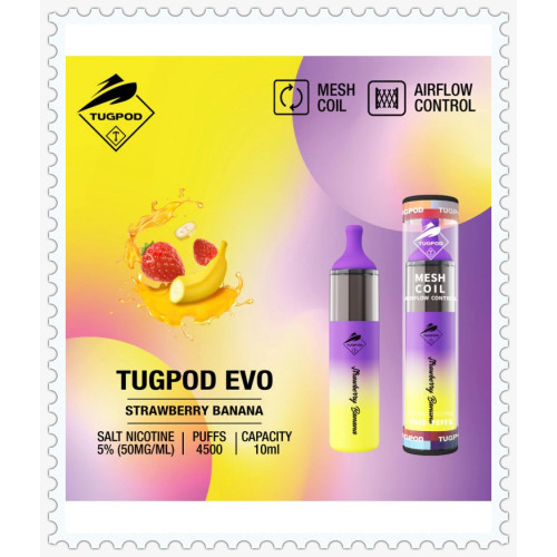 Pod Disposable Pod Tugboat Evo a frappé 4500 bouffées