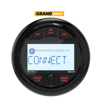 GRANDnavi Waterproof Marine Radio: BT FM AM Aux-In USB for Boats ATV RV