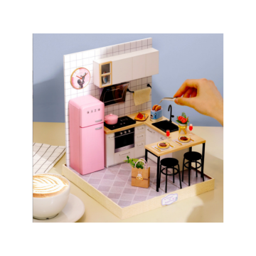 Wooden DIY Luxury Dollhouse with Furniture: An Assembling Toy Gift for Kids and Girls