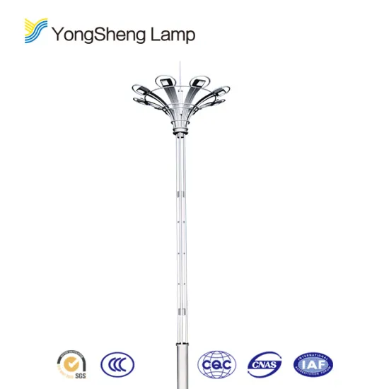High Mast Lighting Pole with LED Lights