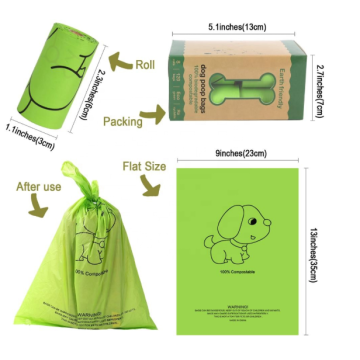 Sac de caca de chien compostable