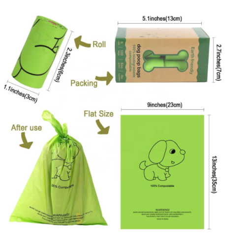 Compostable pet dog poop bag