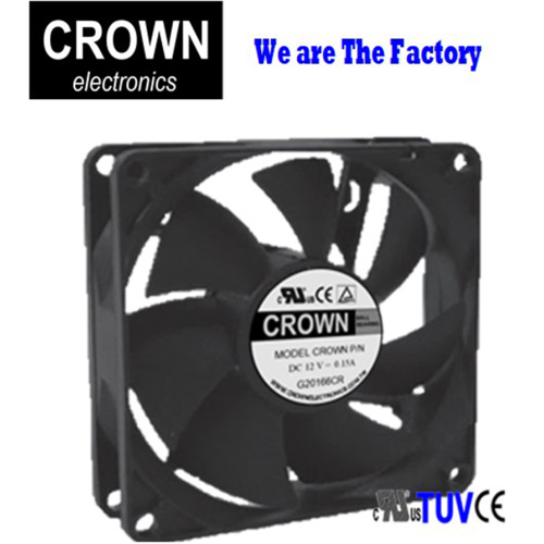 Crown 12V 24V 8025 Ventilador de DC de flujo axial