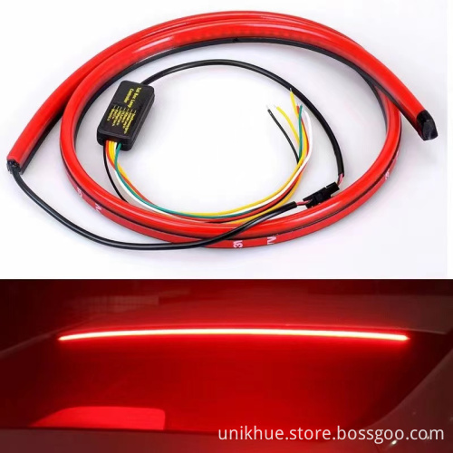 12V Car Pickup LED Strip Brake Lights - Waterproof Rear Tail Warning Lamp