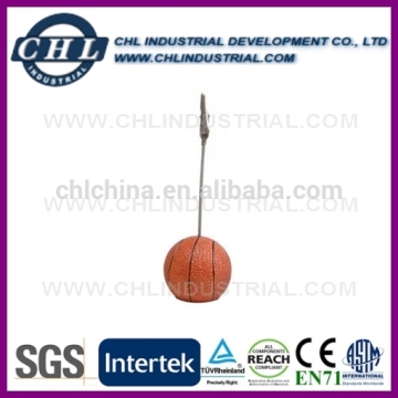 Basketball shape photo holder for holding notes