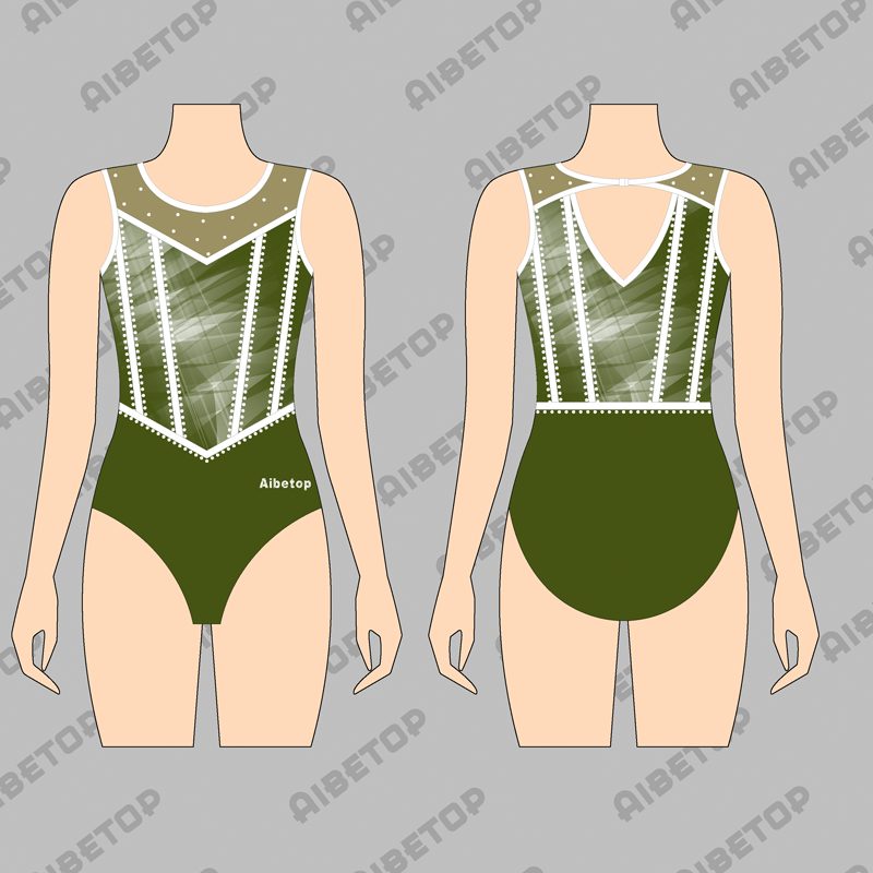 Wholesale CustomLeotards Gymnastics Girls Sleeveless Dance Costume Rhythmic Gymnastics Leotards2
