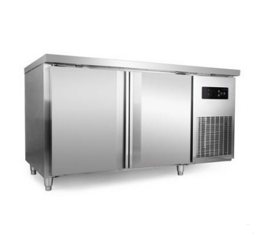 Shentop STCD-15S3 Double Doors Table Refrigerated Workbench Stainless Steel Prep Table