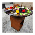 Commercial corten barbecue charcoal bbq grill