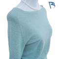 Strat de bază tricot cu gât lat verde mentă