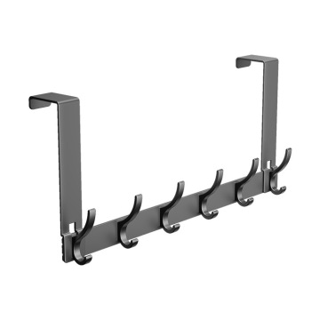 Stainless Steel Door Back Wall Shelf with Coat and Hat Hook