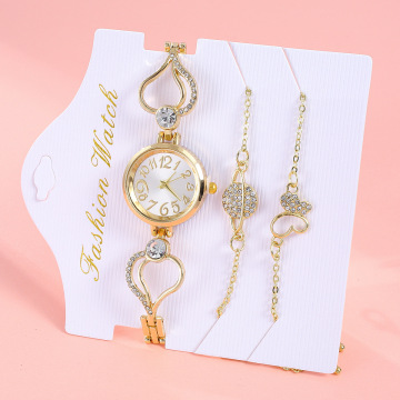 WJ-10927 Women's Luxury Diamond Quartz Watch Set - Hot Selling Elegant Trendy Fashion Accessory