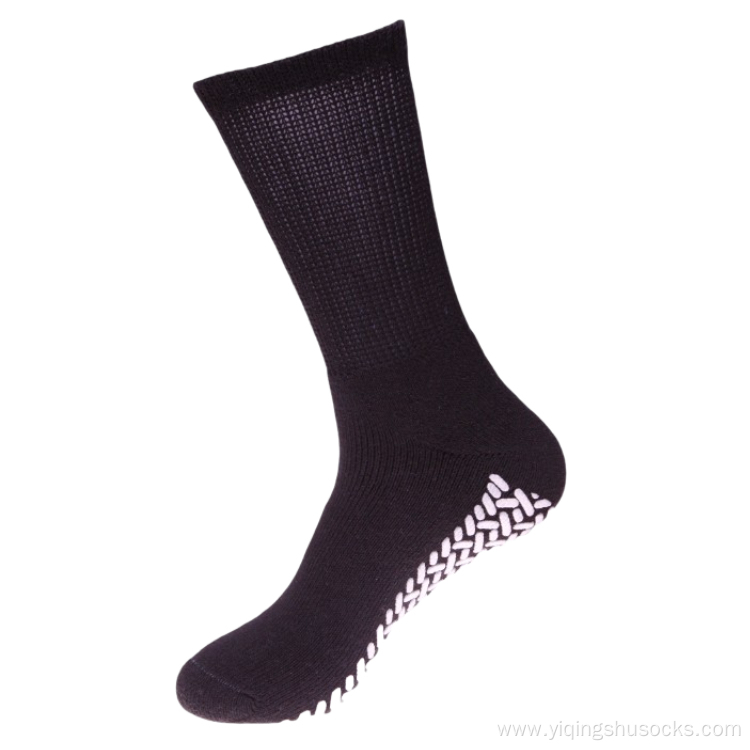 Adult Black Sock With Rubber Sole Anti-slip