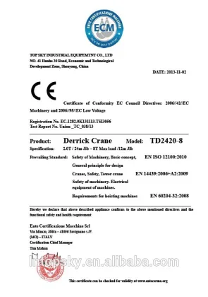 8t Derrick Crane