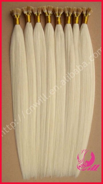 Blonde Hair Extension Peruvian Human Hair Extension Stick Hair Extension