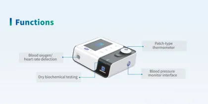 Blood pressure, heart rate, blood oxygen, temperature Biochemical analyzer.