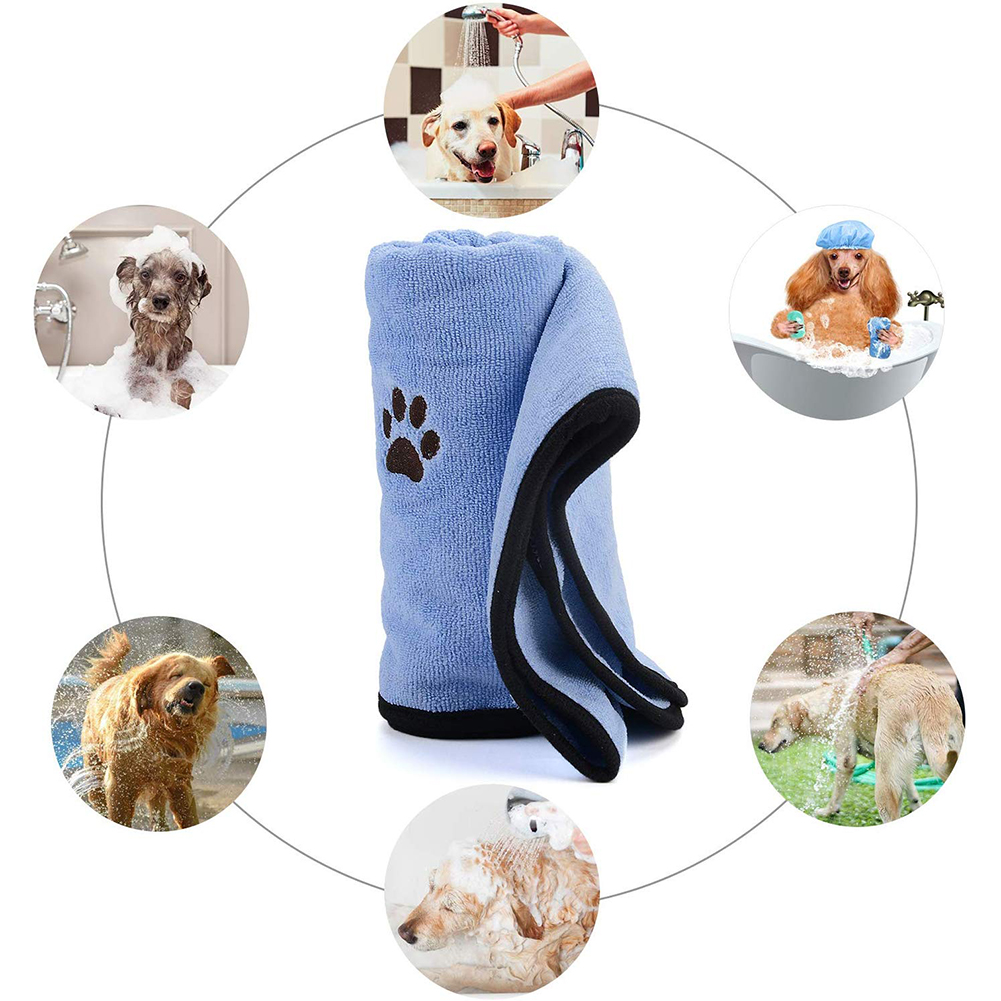 2Pcs Pet Towels Creative Pet Multifunction Pet Soft Quick Drying Super Absorbent Towels Microfibre Bathroom Towels Pet Supplies