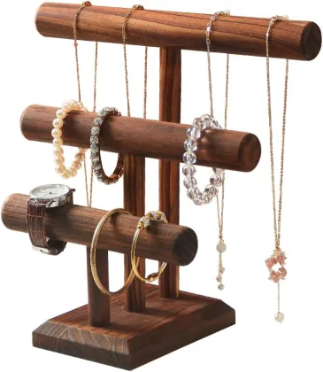 Customizable Wooden Vintage Jewelry Box for Neck Earrings