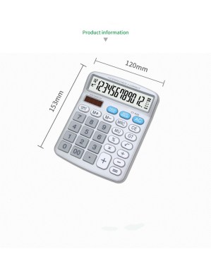 12 digits big display Metal faceplate calculator