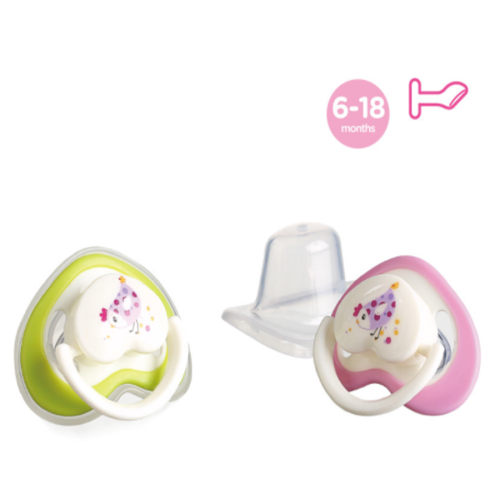 A0156 Flat Heart Shape Baby Silicon Pacifier