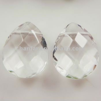 clear teardrop crystal beads