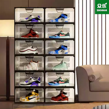 Sepatu rak sepatu sederhana tahan debu menghemat ruang