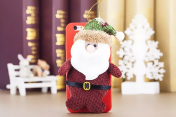 Custom desigh high quality christmas santa claus creative mobile phone accessories for iphone 6S/6plus