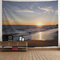 Wandtapijt Muur Opknoping Zeegolf Zeekust Strand Serie Wandtapijt Zonsopgang Zonsondergang Wandtapijt voor slaapkamer Thuis Dorm Decor