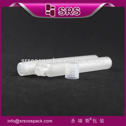 SRS PACKAGING frost glass perfume bottle , cosmetic 12ml frost glass roll on bottle