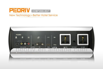 Hotel guest room use high quality HDMP2000-BD luxury all-in-one media panel/ABS device