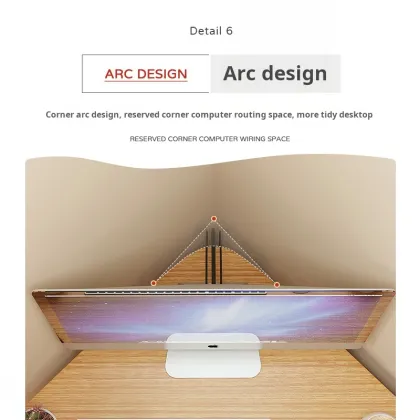 Small House Oak Color Triangle Corner Study Desk