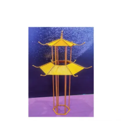 Chinese-style Hexagonal Pavilion Aisle Marker