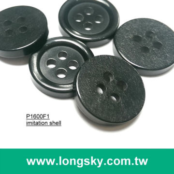 (st#P1600F1) Classic black shirt buttons, workwear shirt buttons