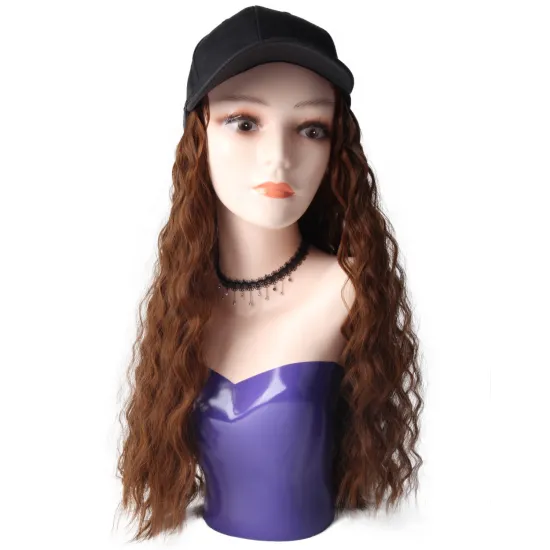 Promotion price synthetic hair baseball cap wig,braided wigs,female fiber hair on sale