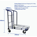 Metal galvanized folding warehouse logistics handcart