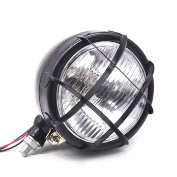 6 Inch Round Headlights 12V/24V H4 Bulb Work Light for Trucks, Motorbikes, Cars, and Tractors