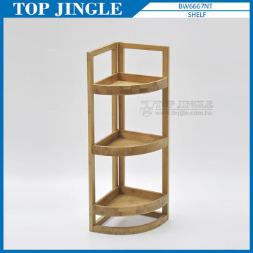 Modern 3 Tier Bamboo Standing Corner Shelf